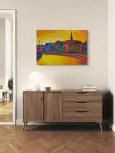 Springtime Sunset, 100X70 CM, Oil on canvas, By Marios Orozco, Christiania Art Gallery