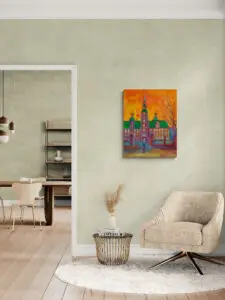 Goodmorning Copenhagen, 65X81 CM, Oil on canvas, By Marios Orozco, Christiania Art Gallery