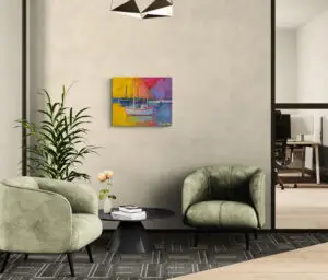 Goodmorning, 60X50 CM, Oil on canvas, By Marios Orozco, Christiania Art Gallery
