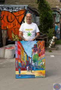 Købmagergade Afternoon, 80X100 CM, Oil on canvas, By Marios Orozco, Christiania Art Gallery