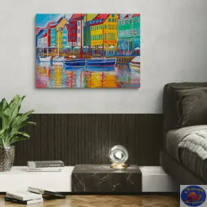 Nyhavn Good Times, 100X70 CM, Oil on canvas, Marios Orozco, Christiania Art Gallery