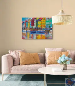 Nyhavn Good Times, 100X70 CM, Oil on canvas, Marios Orozco, Christiania Art Gallery