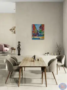 Købmagergade Afternoon, 80X100 CM, Oil on canvas, By Marios Orozco, Christiania Art Gallery