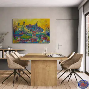 Tivoli Carousel, 150X100 CM, Oil on canvas, By Marios Orozco, Christiania Art Gallery