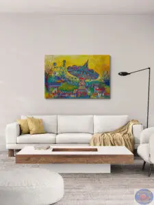 Tivoli Carousel, 150X100 CM, Oil on canvas, By Marios Orozco, Christiania Art Gallery