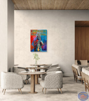 Copenhagen Jazz festival 2025, 92X125 CM, Oil on canvas, By Marios Orozco, Christiania Art Gallery