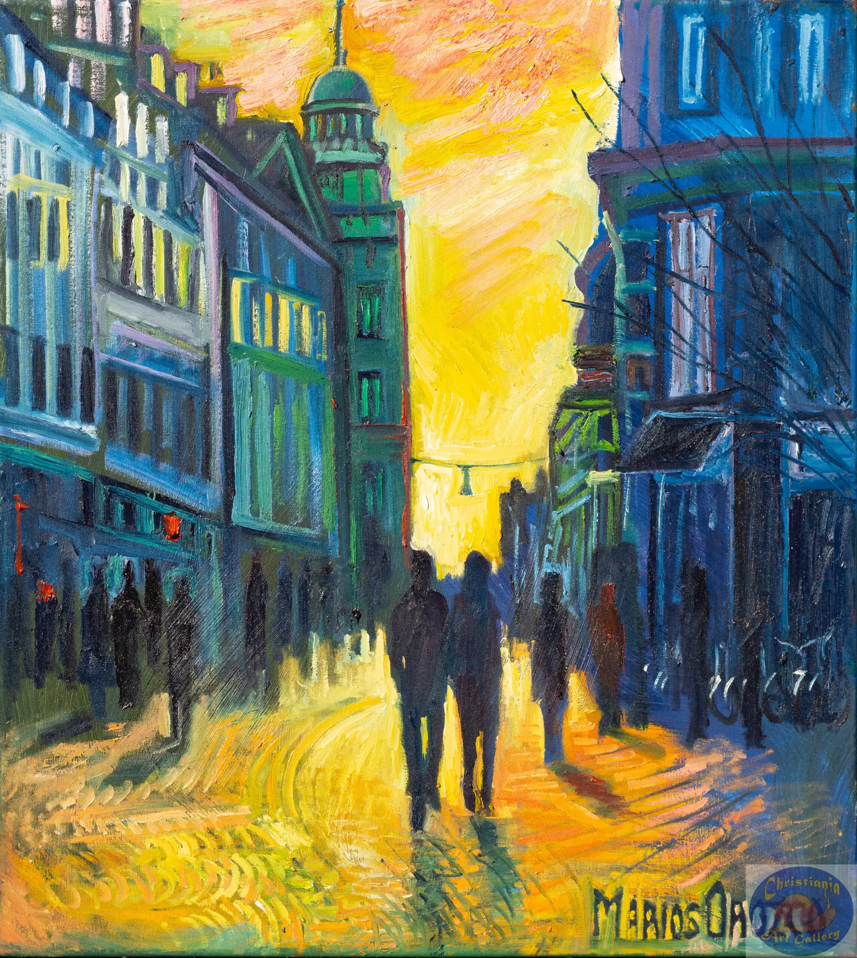 Yellow Winter Afternoon on The Walking Street - Christiania Art