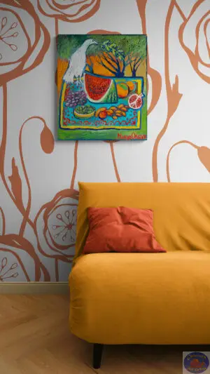 The Dove, 65X56 CM, Oil on canvas, By Marios Orozco, Christiania Art Gallery, August 2025