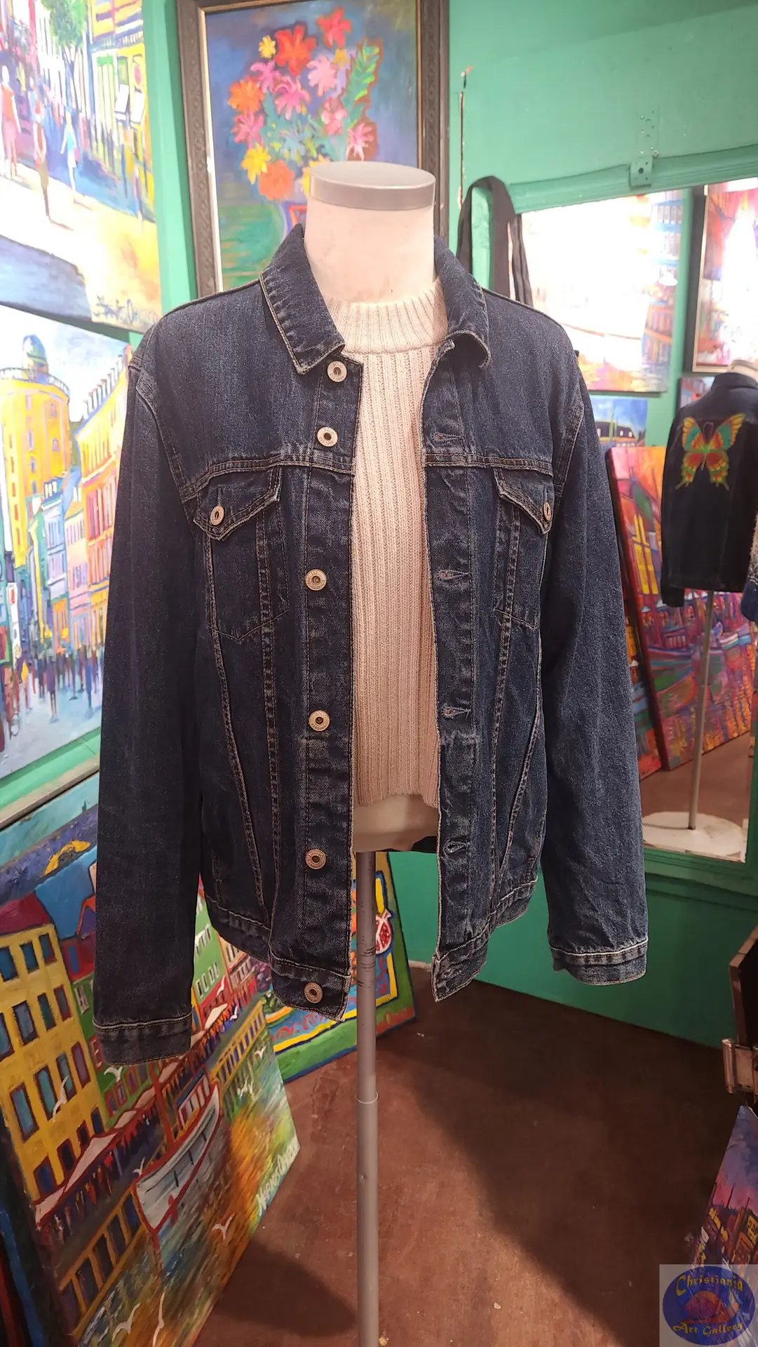 Free As A Butterfly, OZO CPH Artwear, Upcycled custom embroidered clothes, By Stephanie Lynge Orozco, Christiania Art Gallery