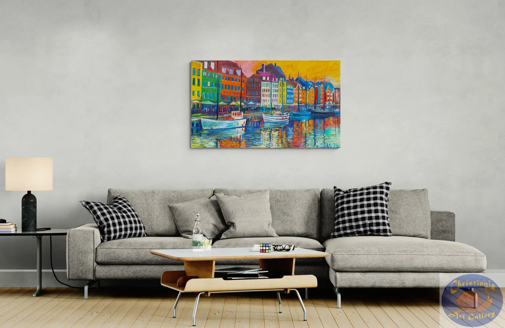 Late Summer in Nyhavn, 145X85 CM, Oil on canvas, By Marios Orozco, Painted in October 2025, Christiania Art Gallery