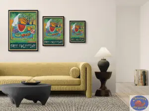 Poster Free palestine dove, By Marios Orozco, Christiania Art Gallery