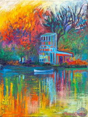 Windowhouse Bliss, 72X95 CM, Oil on canvas, By Marios Orozco, Painted in November 2025, Christiania Art Gallery