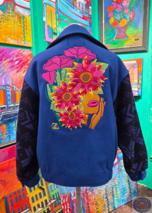 Pink Lady on Blue, OZO Copenhagen Artwear, Art & Design by Stephanie Orozco