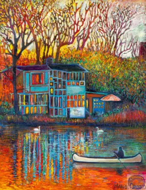 Autumn Morning in Christiania, 130X100 CM, Oil on canvas, By Marios Orozco, Painted in March 2026, Christiania Art Gallery