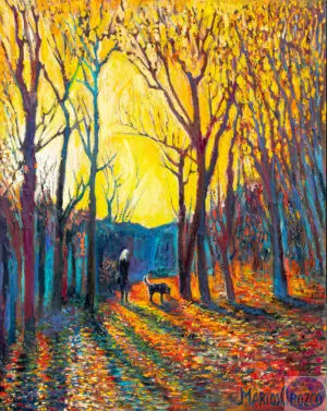 Spring Approaches, 100X80 CM, Oil on canvas, By Marios Orozco, Painted in February 2026, Christiania Art Gallery