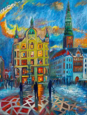 Sun On The Snow, 110X85 CM, Oil on canvas, By Marios Orozco, Painted in March 2026, Christiania Art Gallery