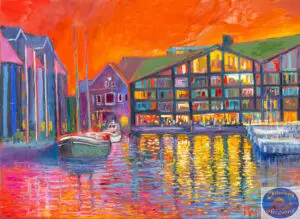 Restaurant Nærvær, 125X92 CM, Oil on canvas, By Marios Orozco, Painted in June 2026, Christiania Art Gallery