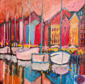 Nyhavn Pink Salmon Hue, 40X40 CM