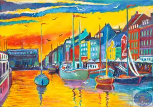 Hottest Day Commission, 100X70 CM, Oil on canvas, By Marios Orozco, Painted in September 2026, Christiania Art Gallery