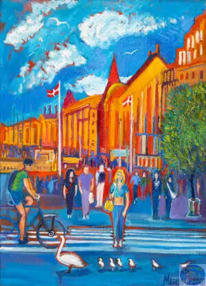 Morning Traffic, 72X100 CM, Oil on canvas, By Marios Orozco, Painted in August 2026, Christiania Art Gallery