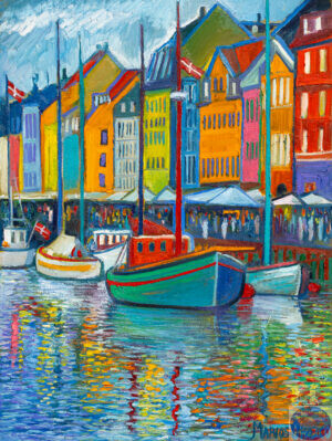 Sunshine Reflections, 90X120 CM, Oil on canvas, By Marios Orozco, Painted in August 2026, Christiania Art Gallery