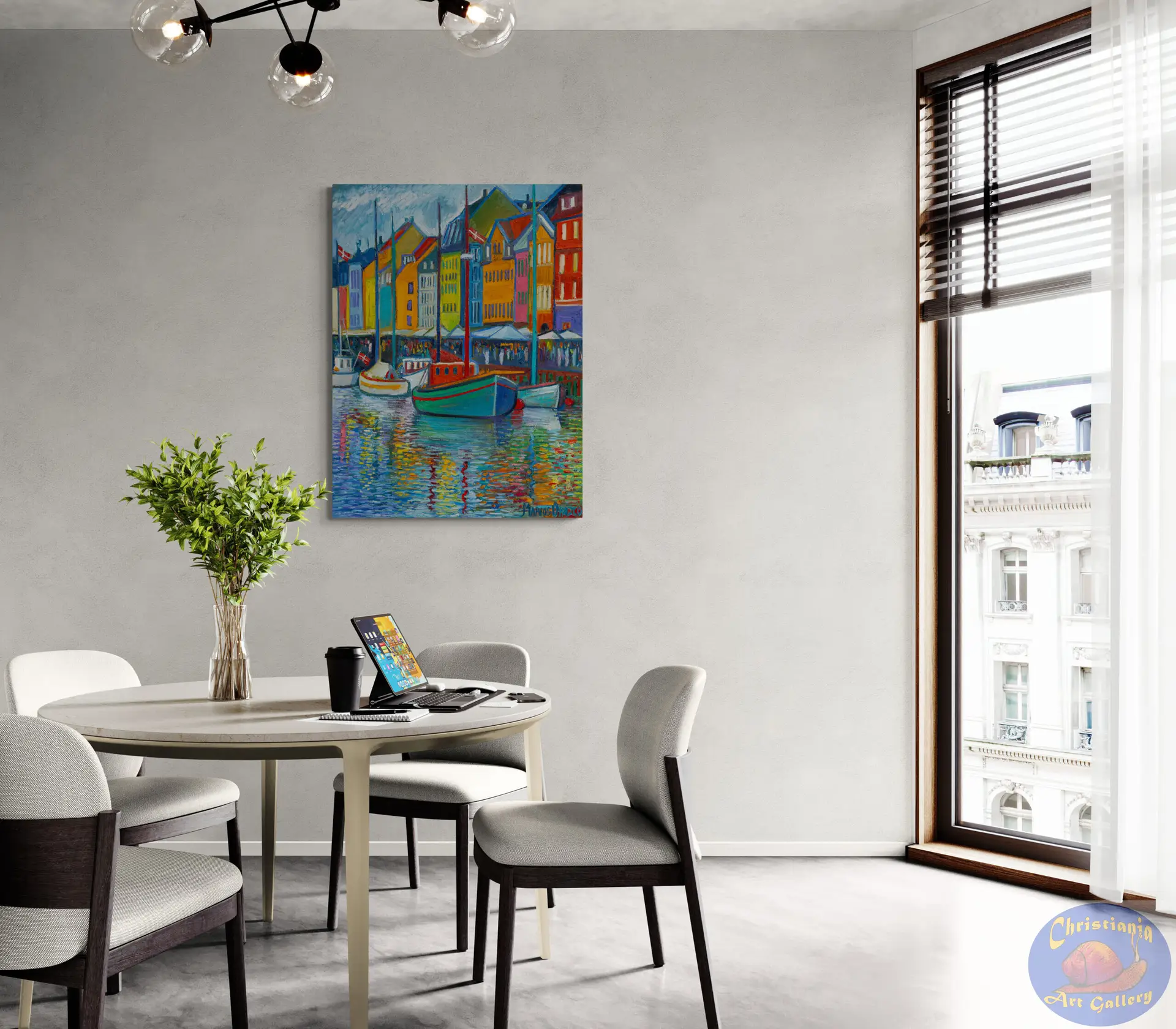 Sunshine Reflections, 90X120 CM, Oil on canvas, By Marios Orozco, Painted in August 2026, Christiania Art Gallery