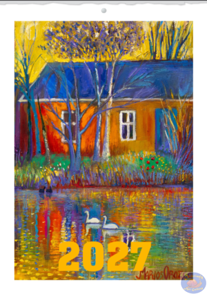 Front page Christiania Art Gallery Calendar 2027, paintings by Marios Orozco