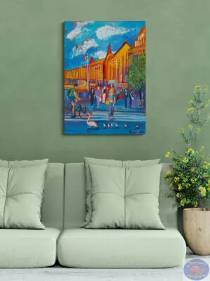 Morning Traffic, 72X100 CM, Oil on canvas, By Marios Orozco, Painted in August 2026, Christiania Art Gallery