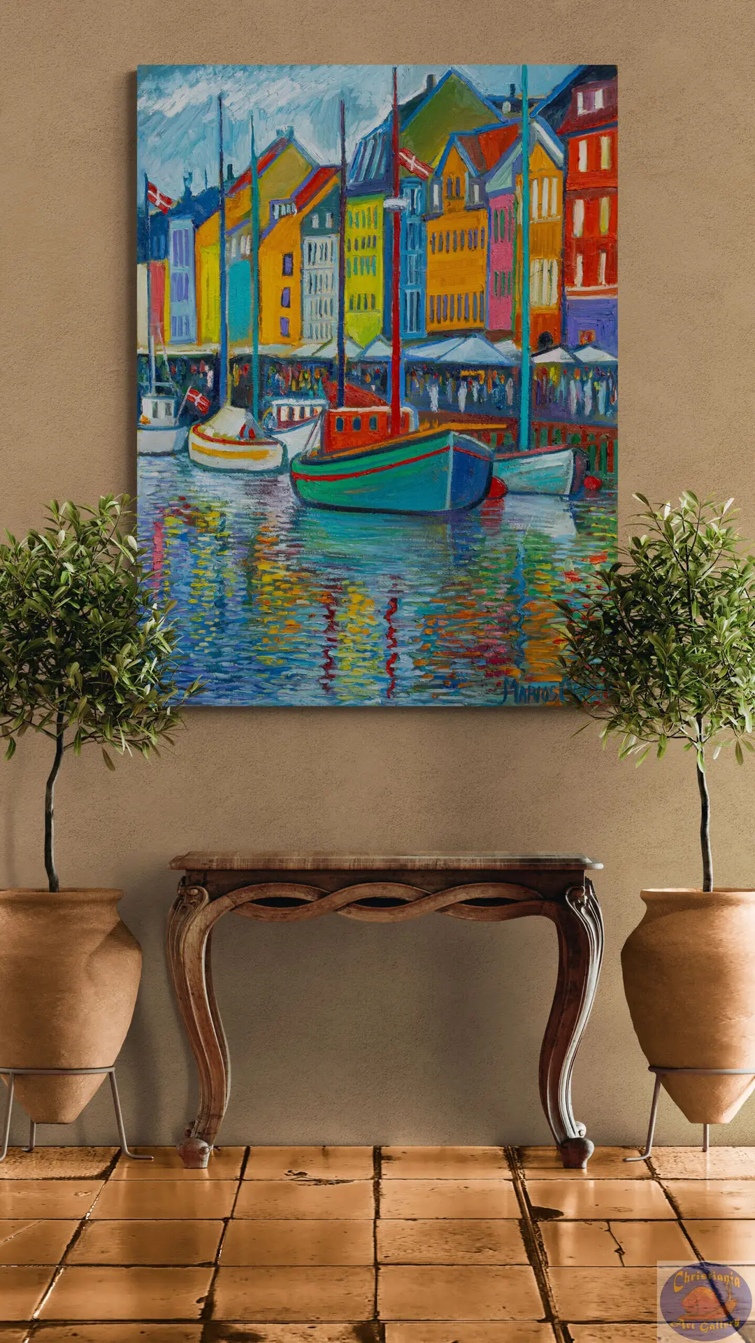 Sunshine Reflections, 90X120 CM, Oil on canvas, By Marios Orozco, Painted in August 2026, Christiania Art Gallery