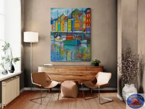 Sunshine Reflections, 90X120 CM, Oil on canvas, By Marios Orozco, Painted in August 2026, Christiania Art Gallery