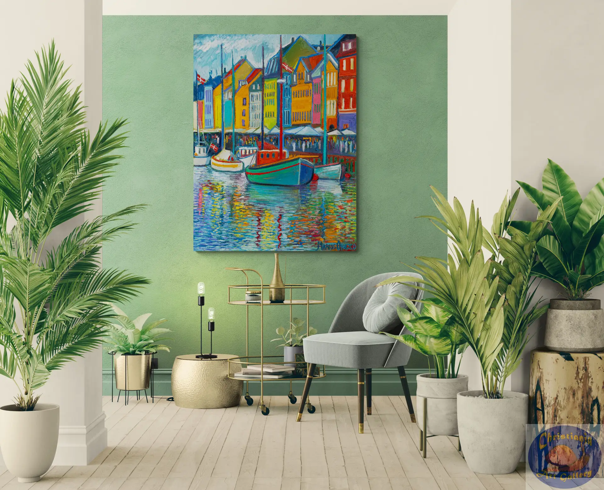 Sunshine Reflections, 90X120 CM, Oil on canvas, By Marios Orozco, Painted in August 2026, Christiania Art Gallery
