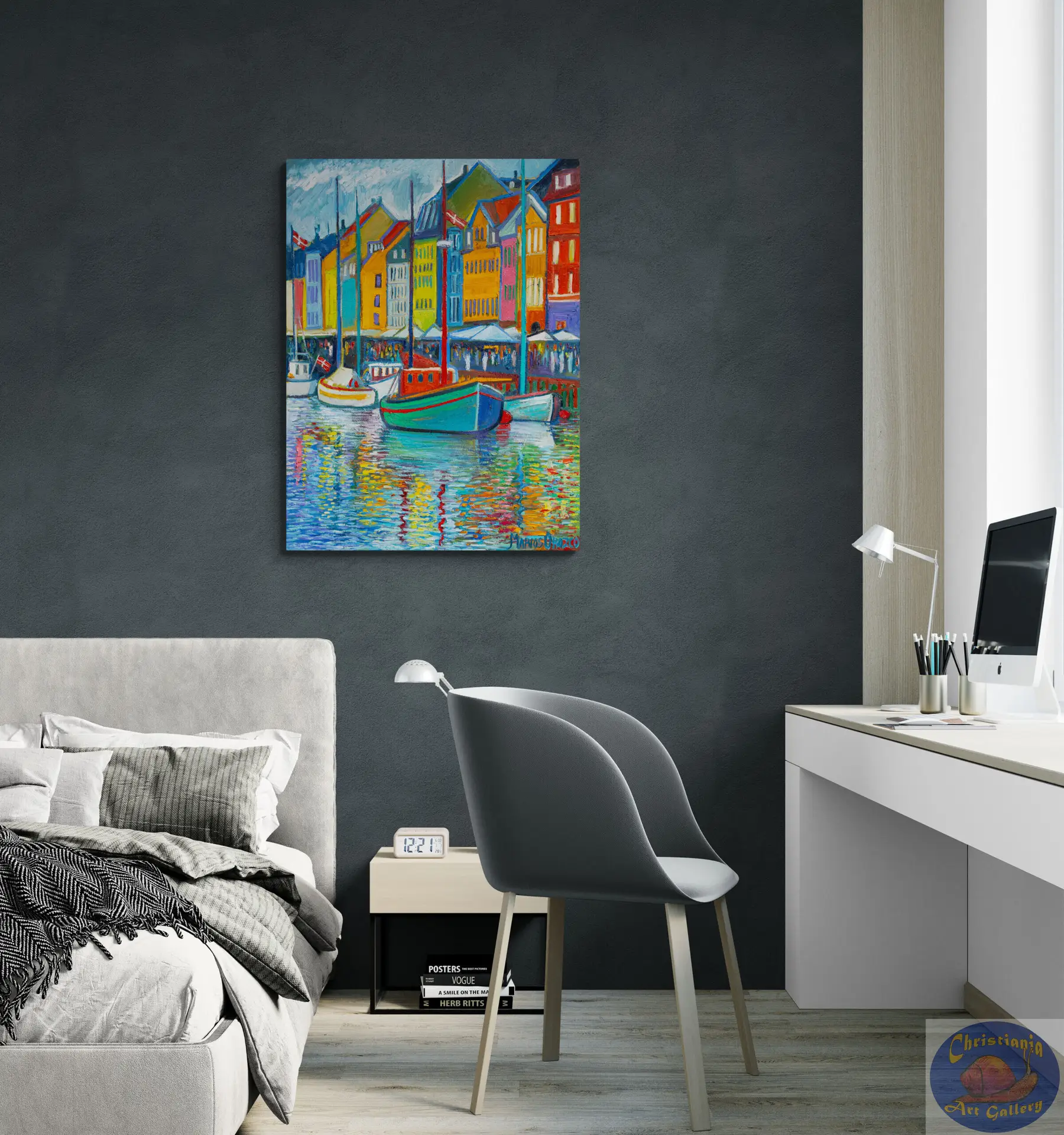 Sunshine Reflections, 90X120 CM, Oil on canvas, By Marios Orozco, Painted in August 2026, Christiania Art Gallery