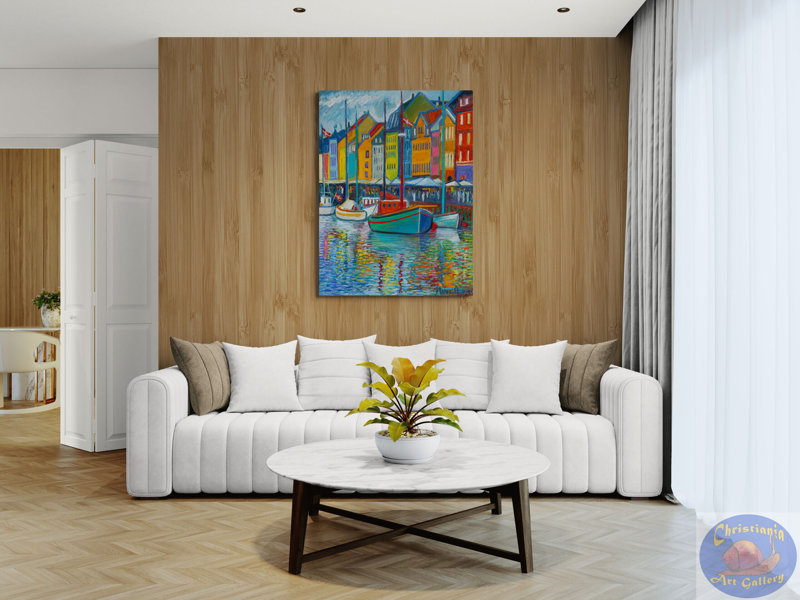 Sunshine Reflections, 90X120 CM, Oil on canvas, By Marios Orozco, Painted in August 2026, Christiania Art Gallery
